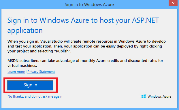 Sign in to Azure